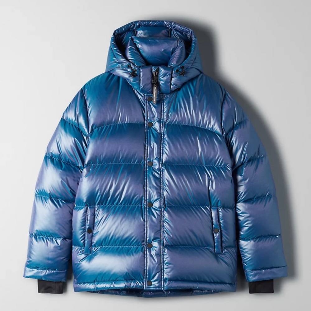 TNA super puffer jacket iridescent 3X small
